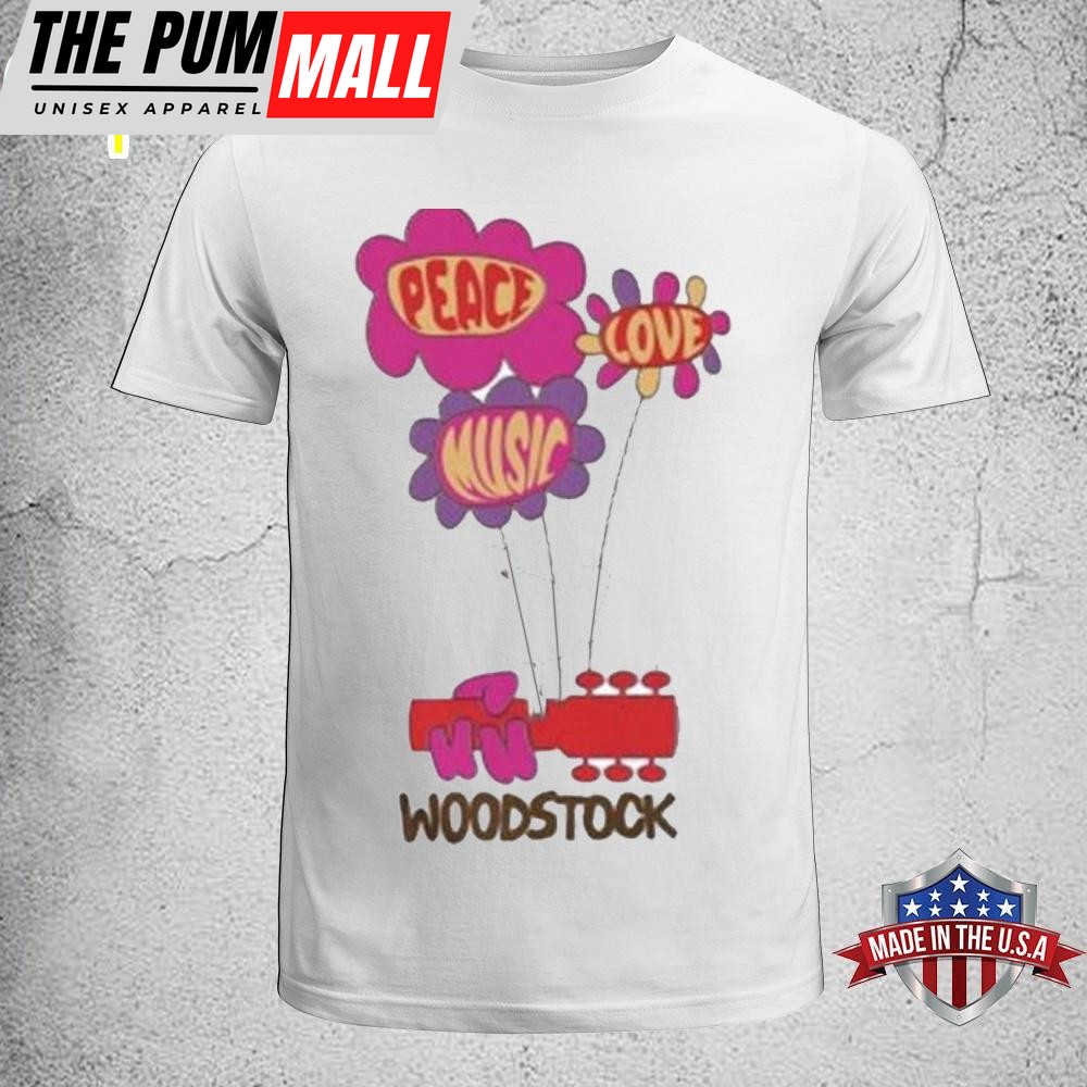 Peace Love Music Woodstock Unisex T-Shirt