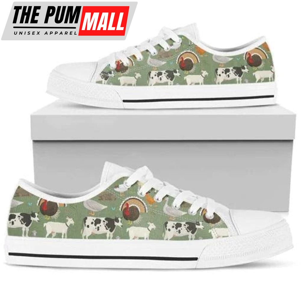 Peaceful Farm Cow Low Top Shoes – Low Top Shoes Mens, Women