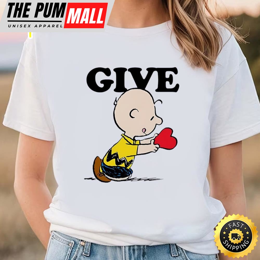 Peanuts Valentines Charlie Brown Give Shirt