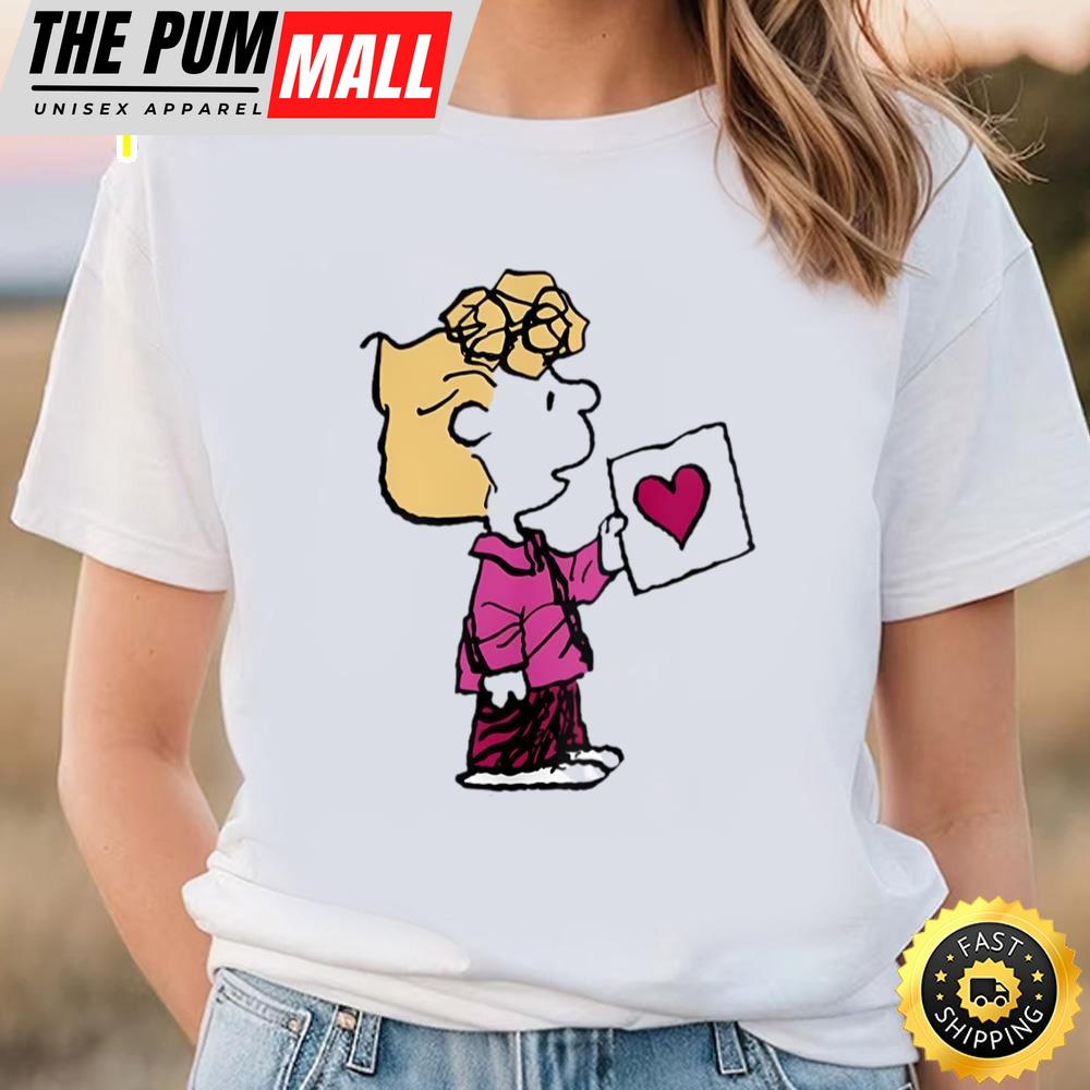 Peanuts Valentines Day Sally Valentine Card T-Shirt