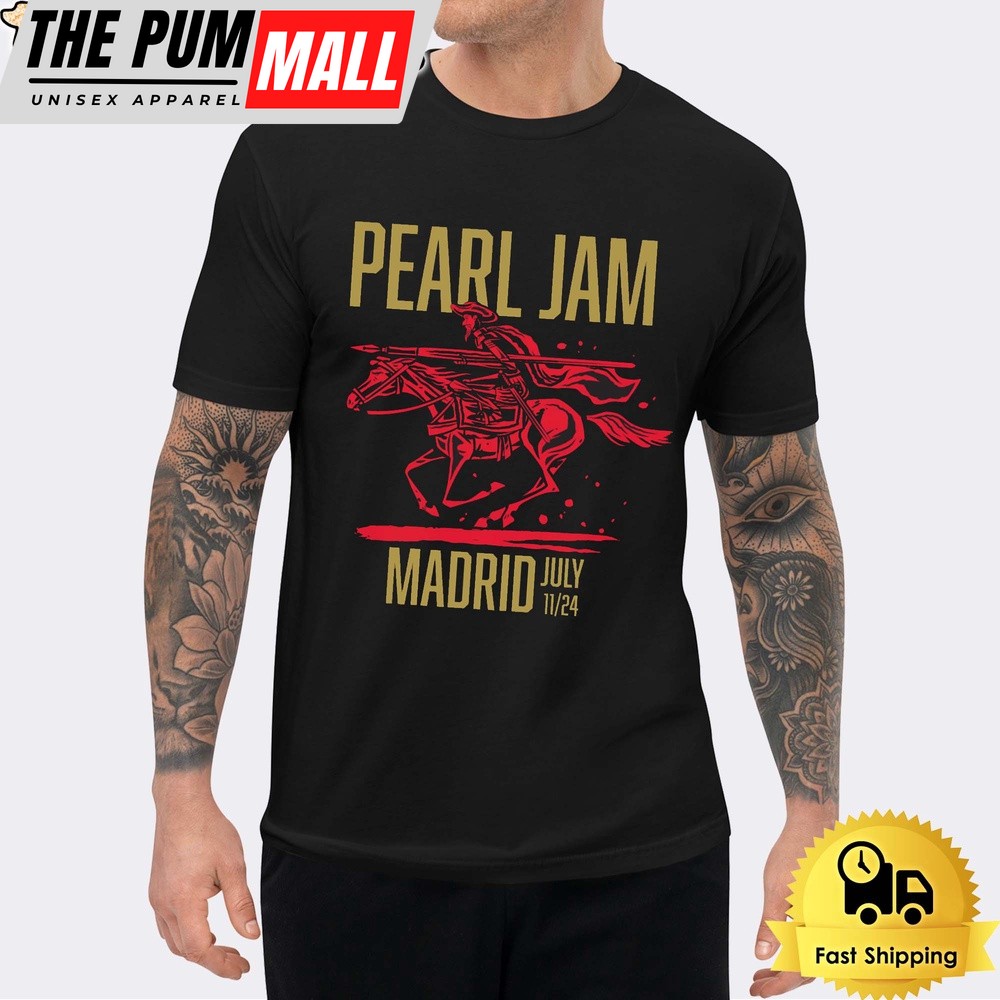 Pearl Jam 2024 Tour In Marrid Spain Unisex T-Shirt