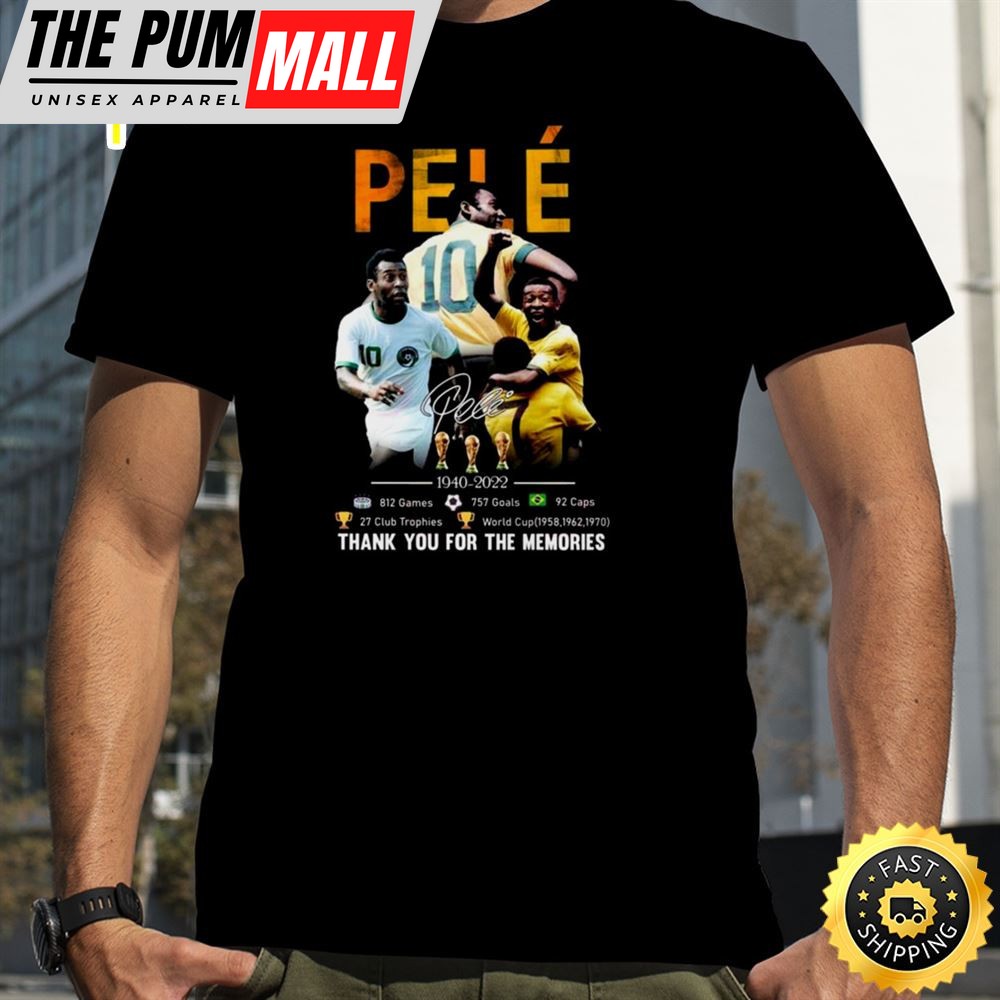 Pele 1940 – 2025 Goals Thank You For The Memories Signature Player Soccer Unisex Tee T-Shirt