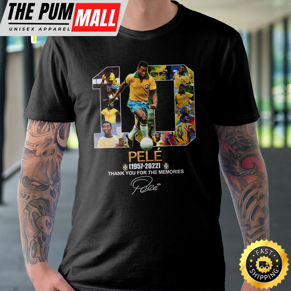 Pele Pop Art Print Vintage Unisex Black T-Shirt