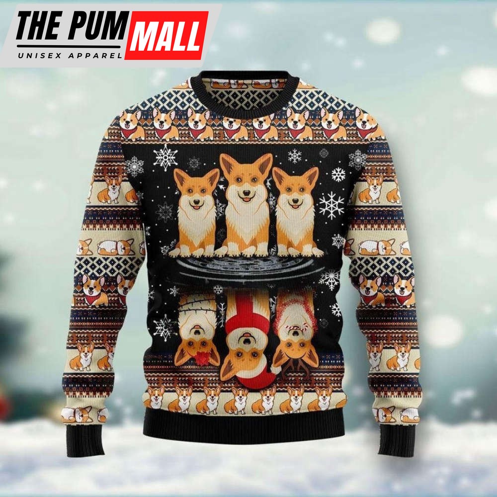 Pembroke Welsh Corgi Ugly Christmas Sweater, Christmas Gifts For Dog Lover