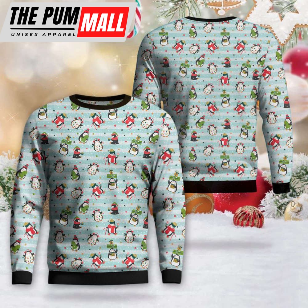 Penguin Christmas Sweater 3D DLHH0610BG03