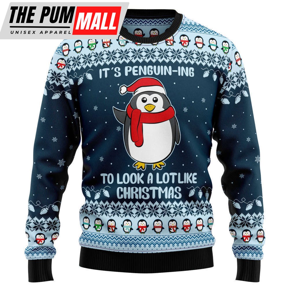 Penguin-ing Christmas HT031111 Ugly Sweater – Perfect Gift for Christmas