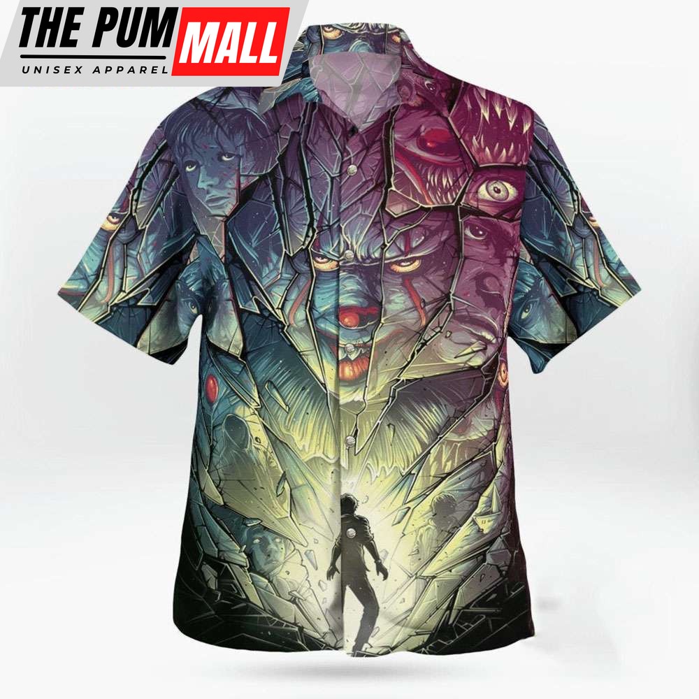 Pennywise Horror Eyes Hawaiian Shirt, Halloween Gift for Men and Adult