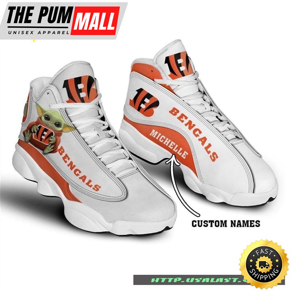 Personalised Cincinnati Bengals Baby Yoda Air Jd 13 Shoes