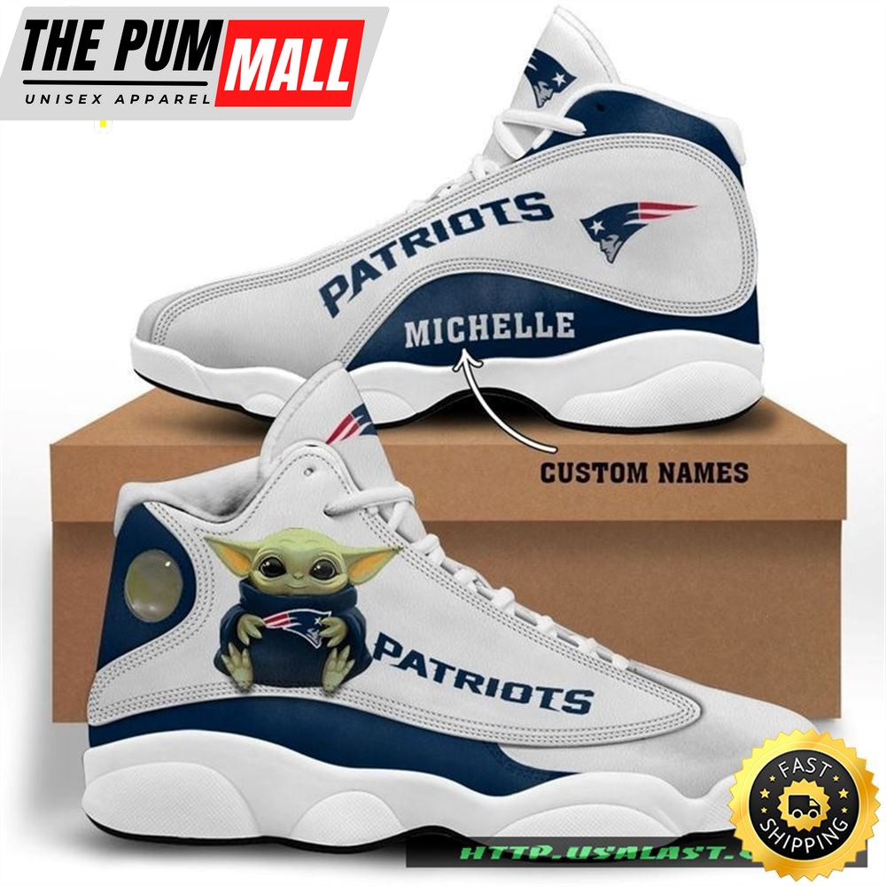 Personalised New England Patriots Baby Yoda Air Jd 13 Shoes