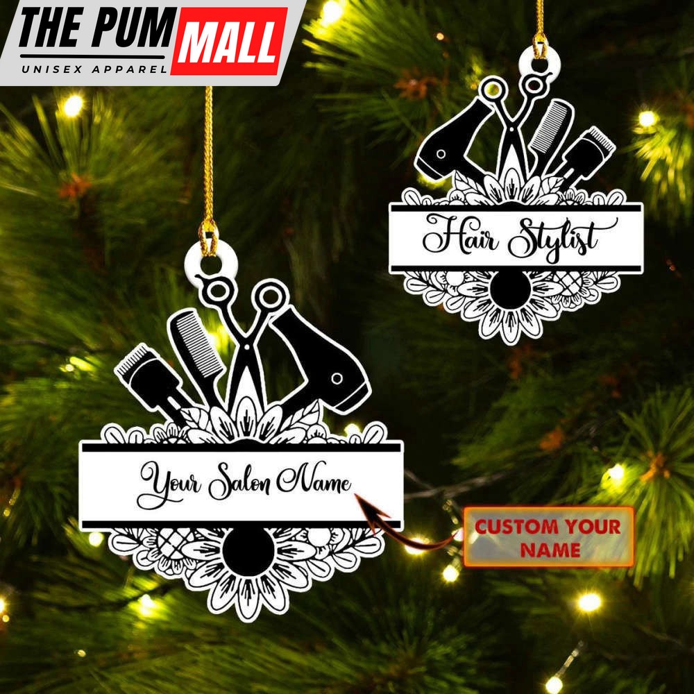 Personalized Barber Ornament Christmas Tree Hanging Ornament Barber Shop Decorations Limited Edition