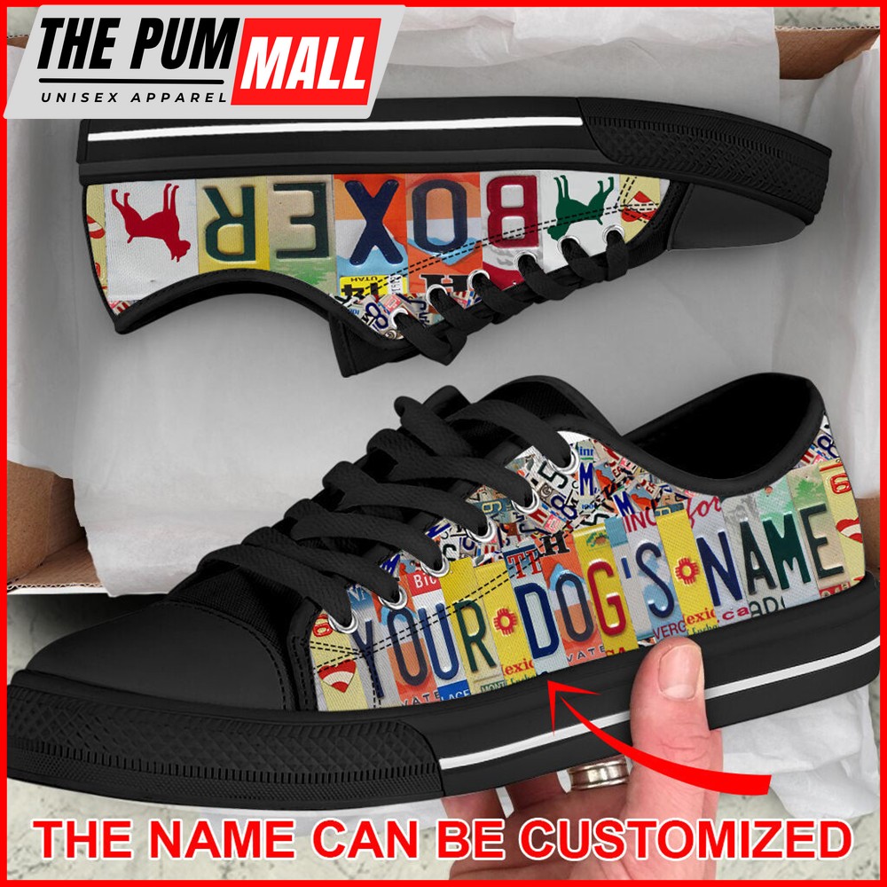 personalized-boxer-lover-license-plates-low-top-sneaker-sneaker-for-dog-walkin-fup2qysd Personalized Boxer Lover License Plates Low Top Sneaker – Sneaker For Dog Walking – Best Shoes For Dog Mom Malalan