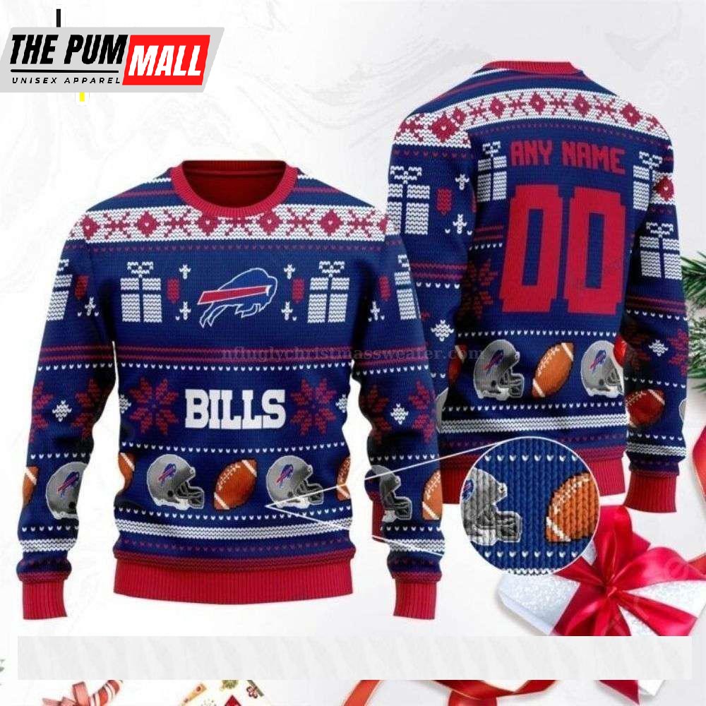 Personalized Buffalo Bills Ugly Christmas Sweater