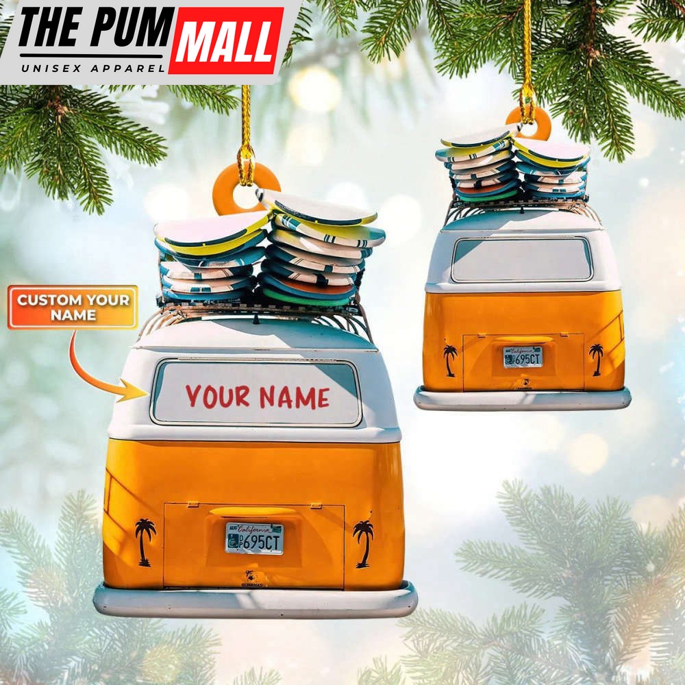 Personalized Camper Ornament Camping Christmas Ornament Go To The Beach Limited Edition