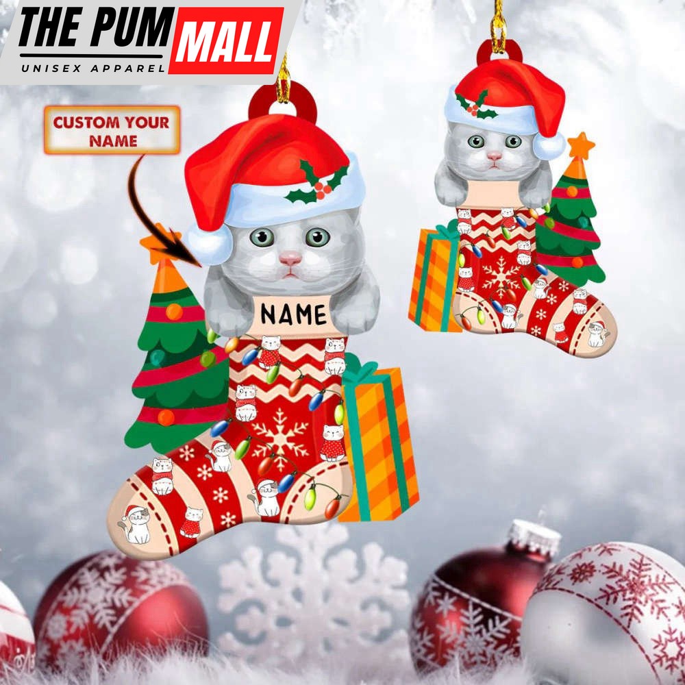Personalized Cat Christmas Ornament Cute Christmas Tree Decorations Cat Lovers Gift Limited Edition