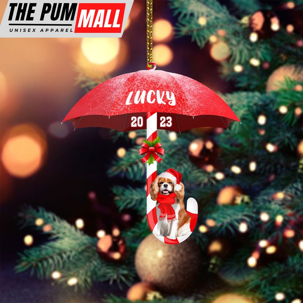 Personalized Cavalier King Charles Under Umbrella Christmas Ornament Custom Decor Christmas Tree Limited Edition
