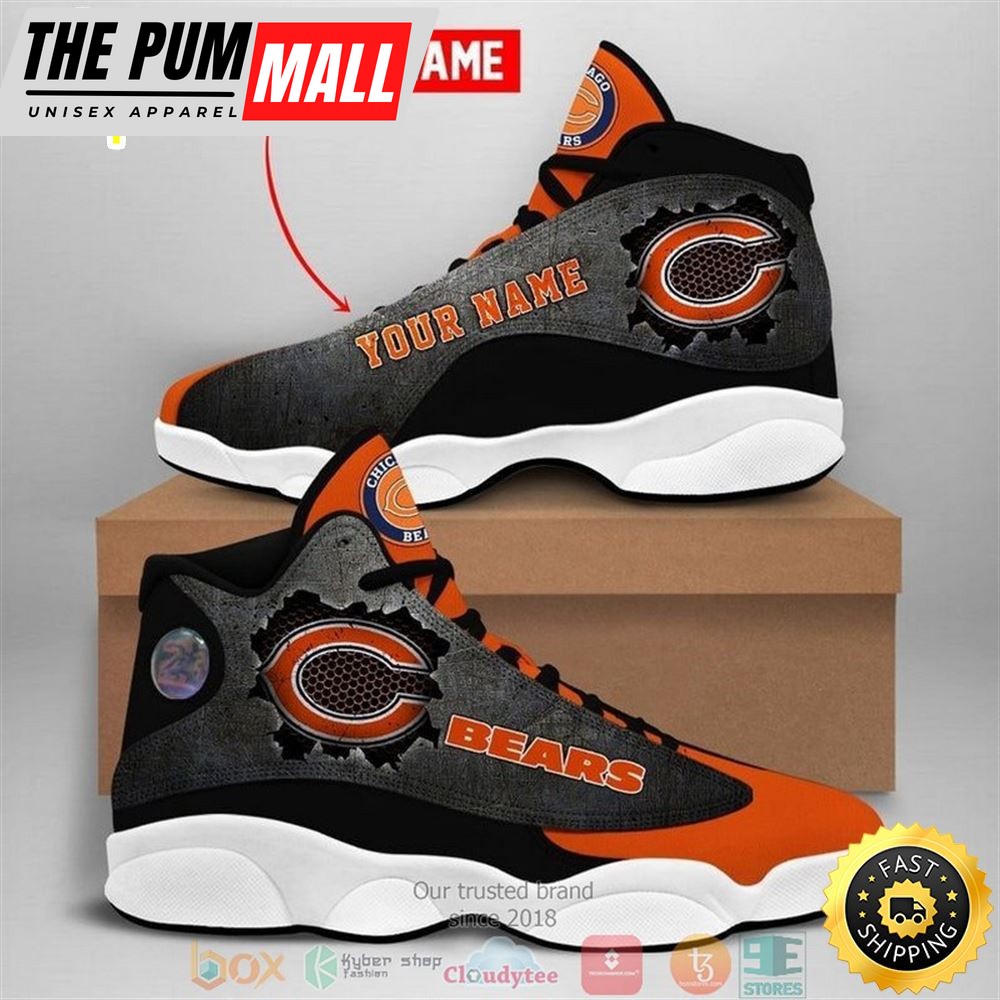 Personalized Chicago Bears Nfl Football Team Air Jd 13 Sneaker Shoes