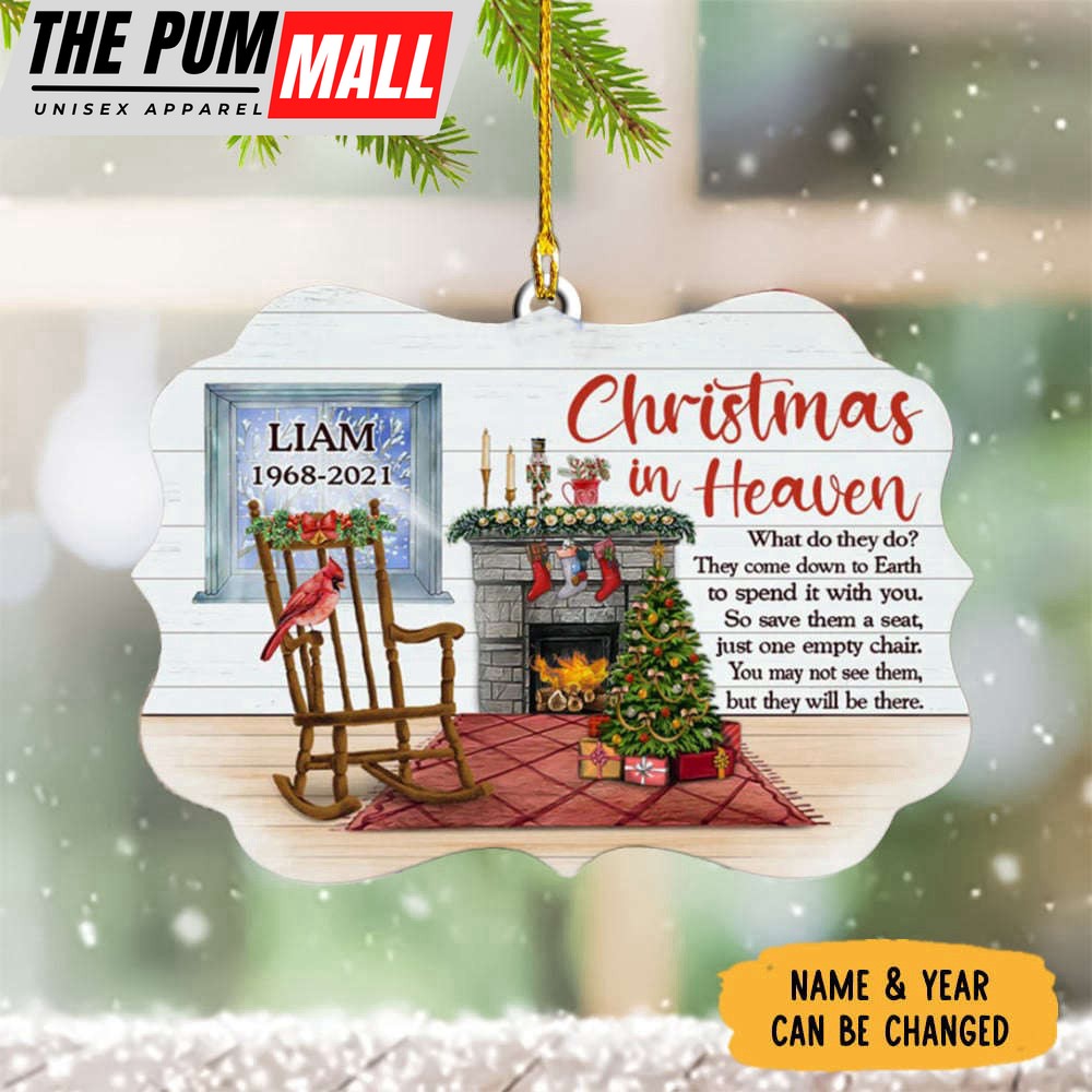 Personalized Christmas In Heaven Ornament 2023 Gift For Christmas Limited Edition