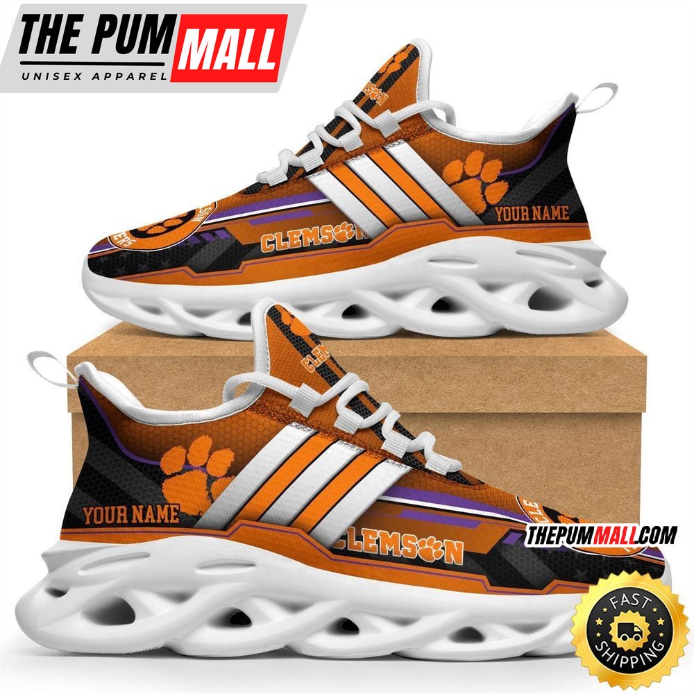 Personalized Clemson Tigers Max Soul Shoes Sneakers Elevate Your Every Step