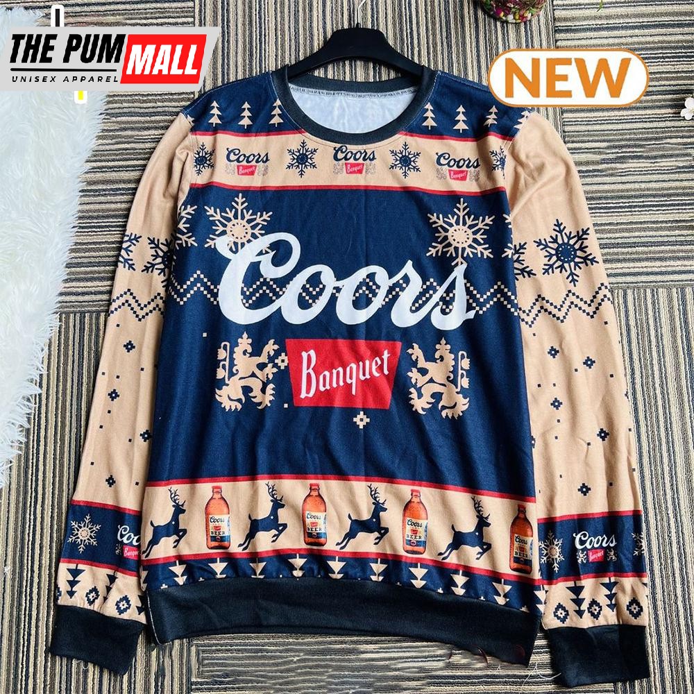 Personalized Coors Banquet Ugly Christmas Sweater Shirt, Sweatshirt