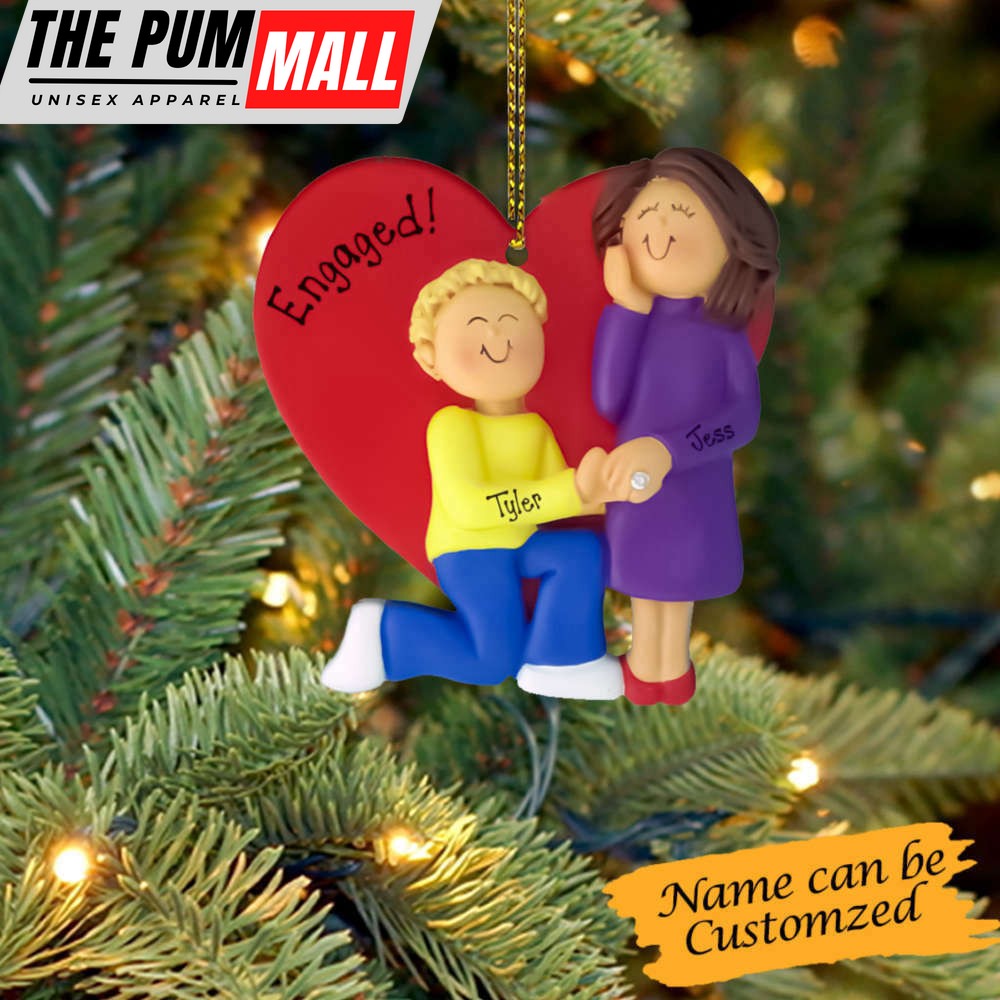 Personalized Couple Christmas Ornaments Engaged Couple 2023 Engagement Tree Decorations Limited Edition