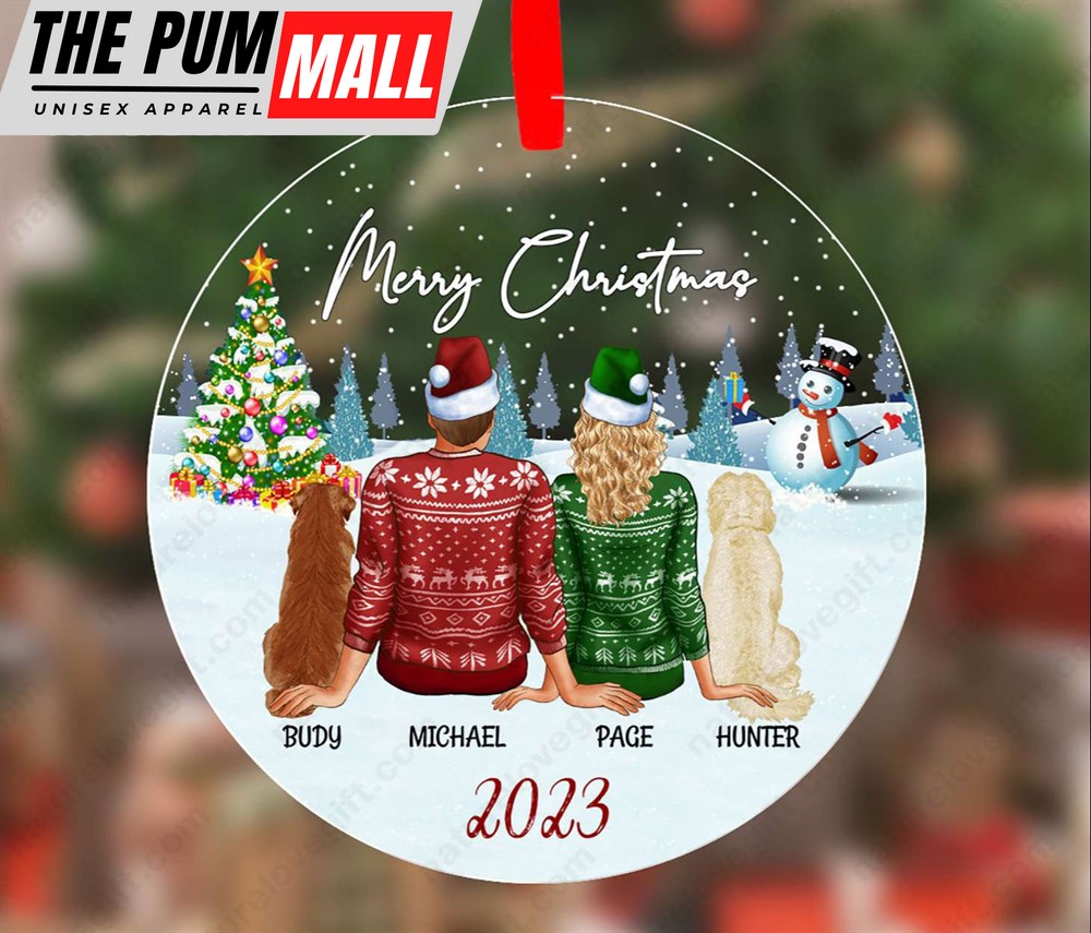 Personalized Couple Ornament With Pets Christmas Gift for Lover Limited Edition