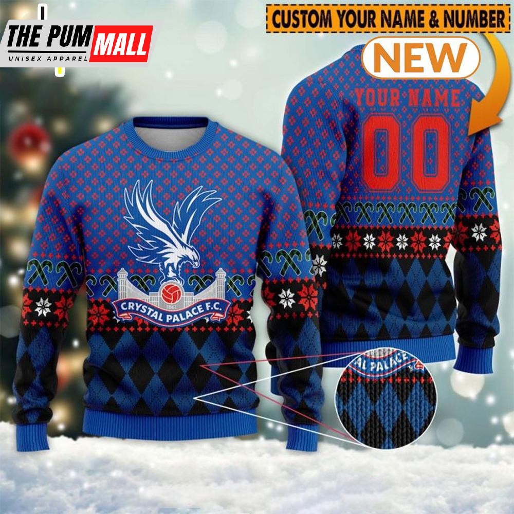 Personalized Crystal Palace Ugly Christmas Sweater Shirt, Sweatshirt