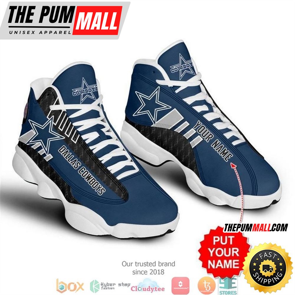 Personalized Dallas Cowboys Football Nfl Big Logo 29 Air Jd 13 Sneaker Shoes