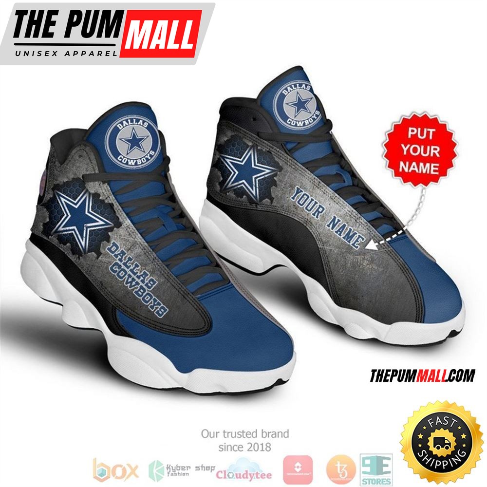 Personalized Dallas Cowboys Nfl 2 Football Air Jd 13 Sneaker Shoes