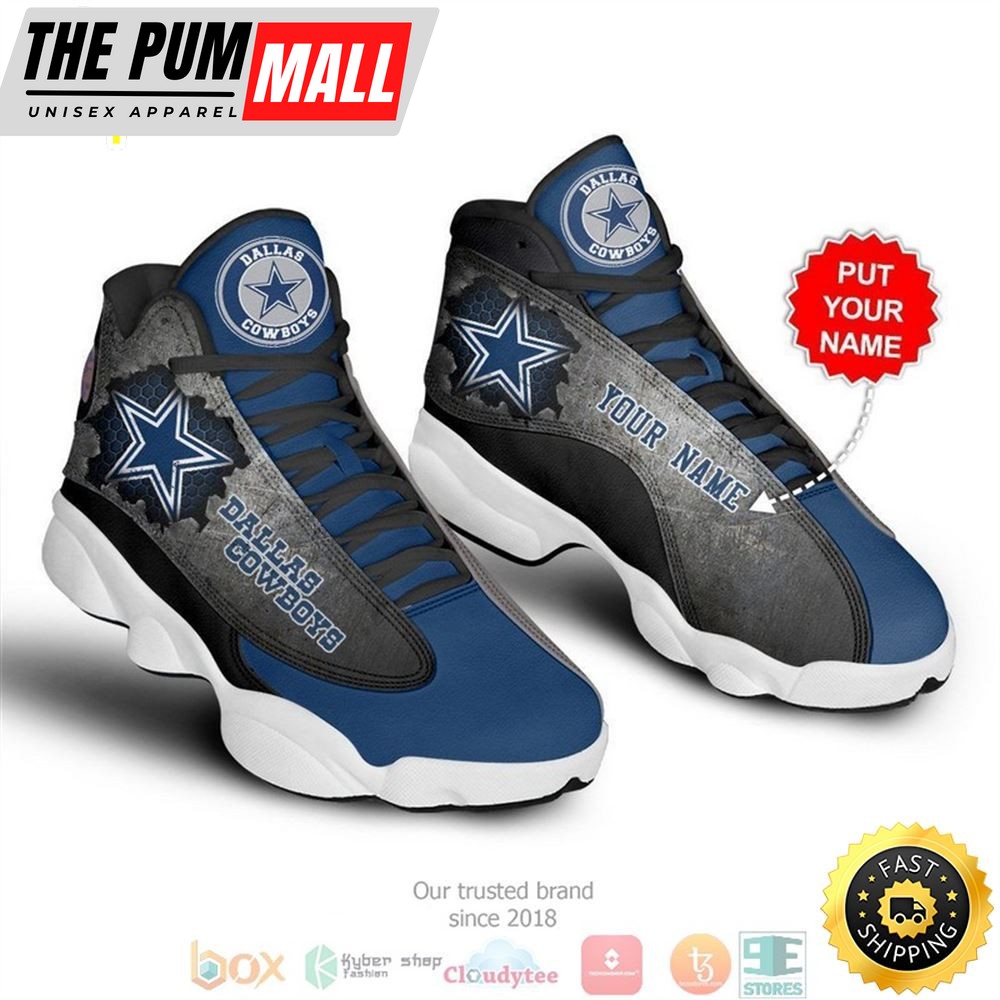 Personalized Dallas Cowboys Nfl 2 Football Air Jd 13 Sneaker Shoes
