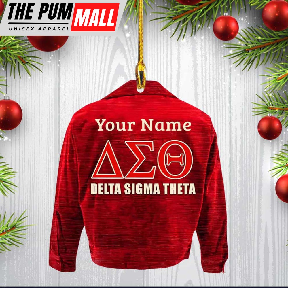 Personalized Delta Sigma Acrylic Ornament Custom Name Flat Ornament Limited Edition