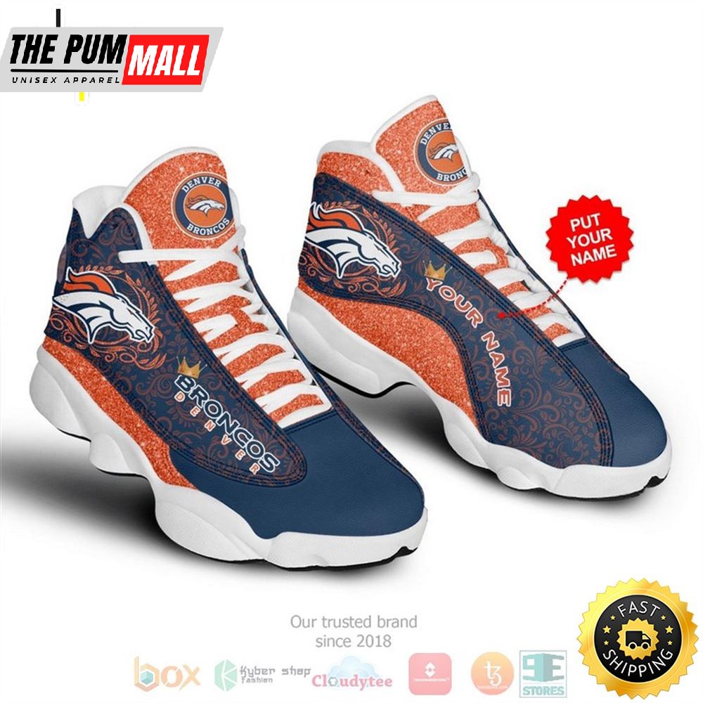 Personalized Denver Broncos Nfl Custom Air Jd 13 Shoes