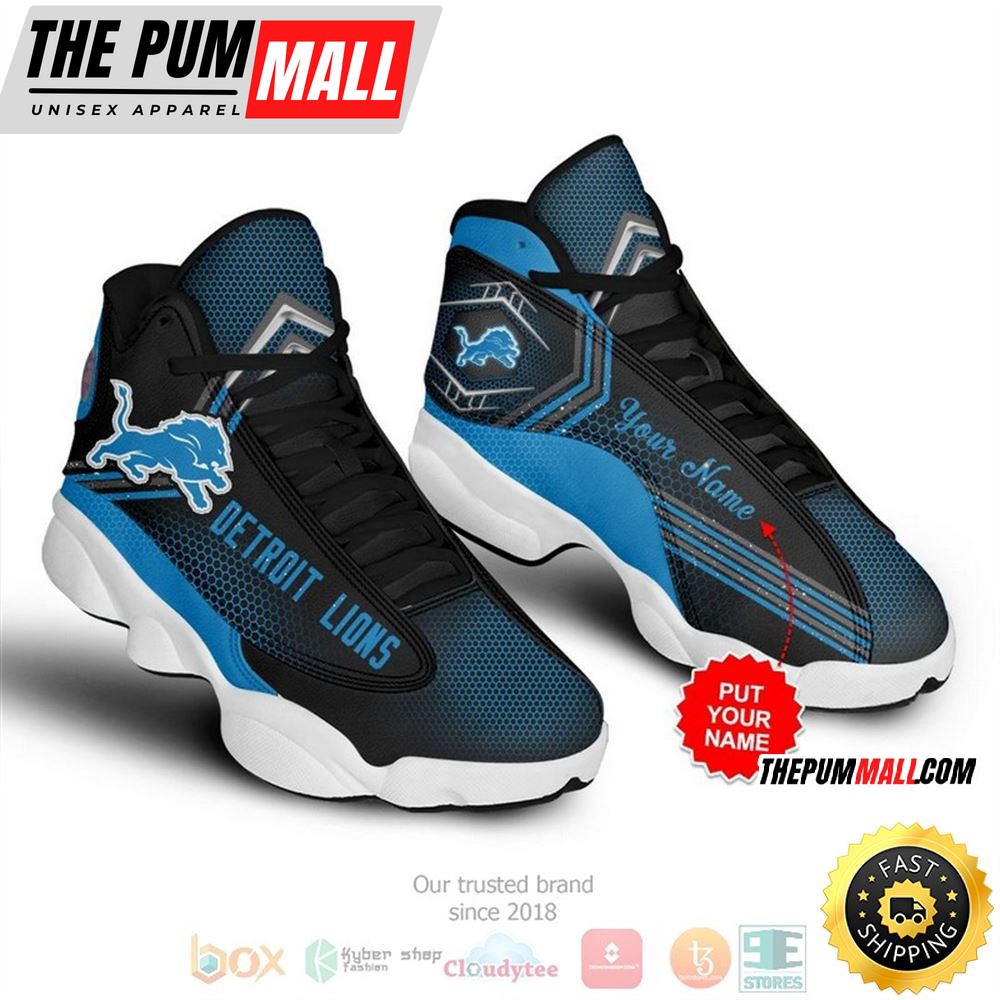 Personalized Detroit Lions Nfl Football Custom Air Jd 13 Shoes