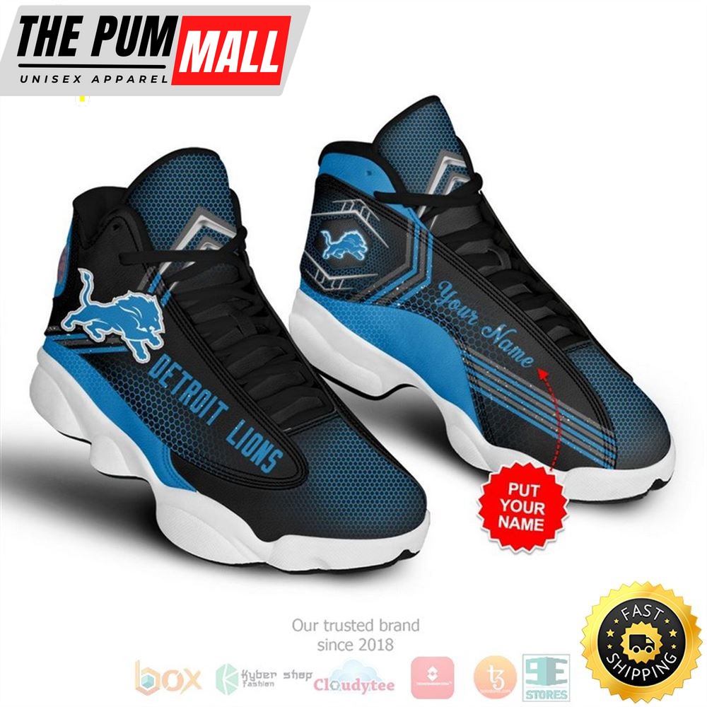 Personalized Detroit Lions Nfl Football Custom Air Jd 13 Shoes