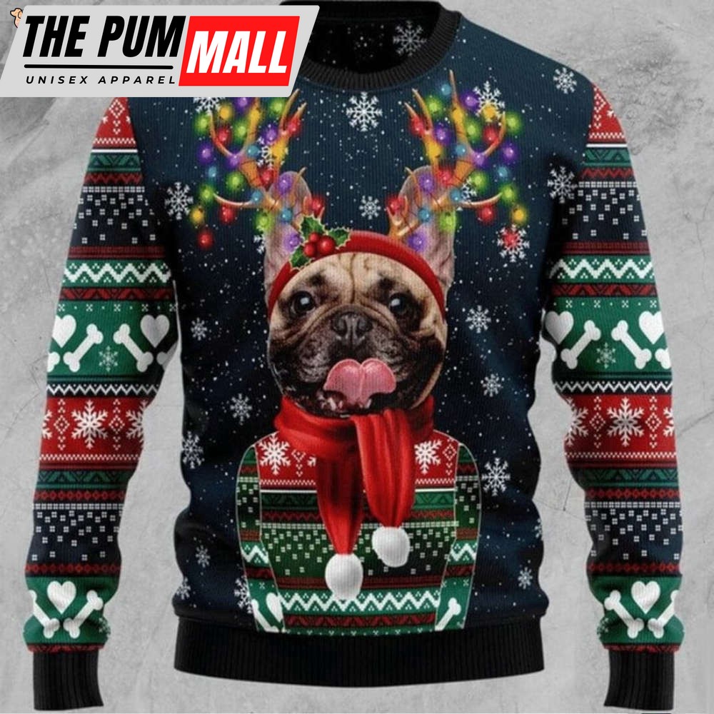 Personalized Dog Christmas Ugly Sweater, Pet Custom Funny Reindeer Horn Sweater, Pet Custom Christmas Sweater, Christmas Sweatshirt