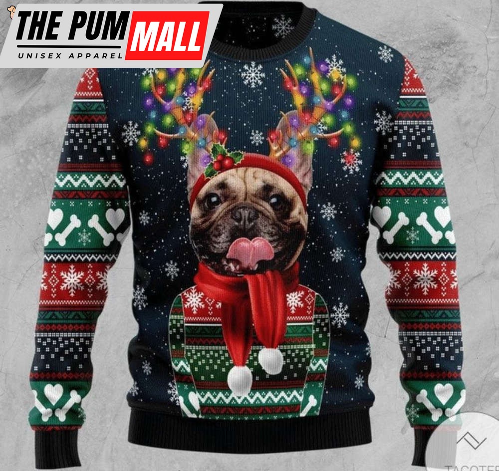 Personalized Dog Christmas Ugly Sweater, Pet Custom Funny Reindeer Horn Sweater, Pet Custom Christmas Sweater, Christmas Sweatshirt