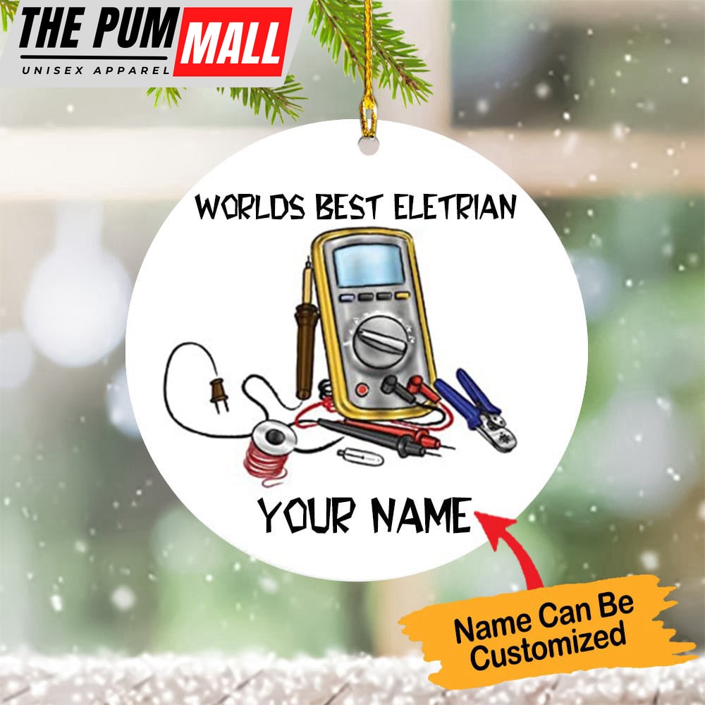 Personalized Electrician Ornament Electrician Christmas Tree Ornaments Worlds Best Eletrian Limited Edition