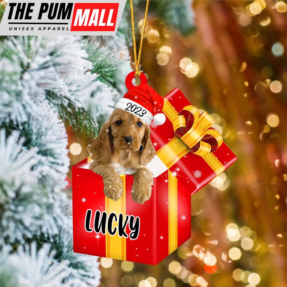 Personalized English Cocker Spaniel Gift Box Christmas Ornament Decor Christmas Tree Limited Edition