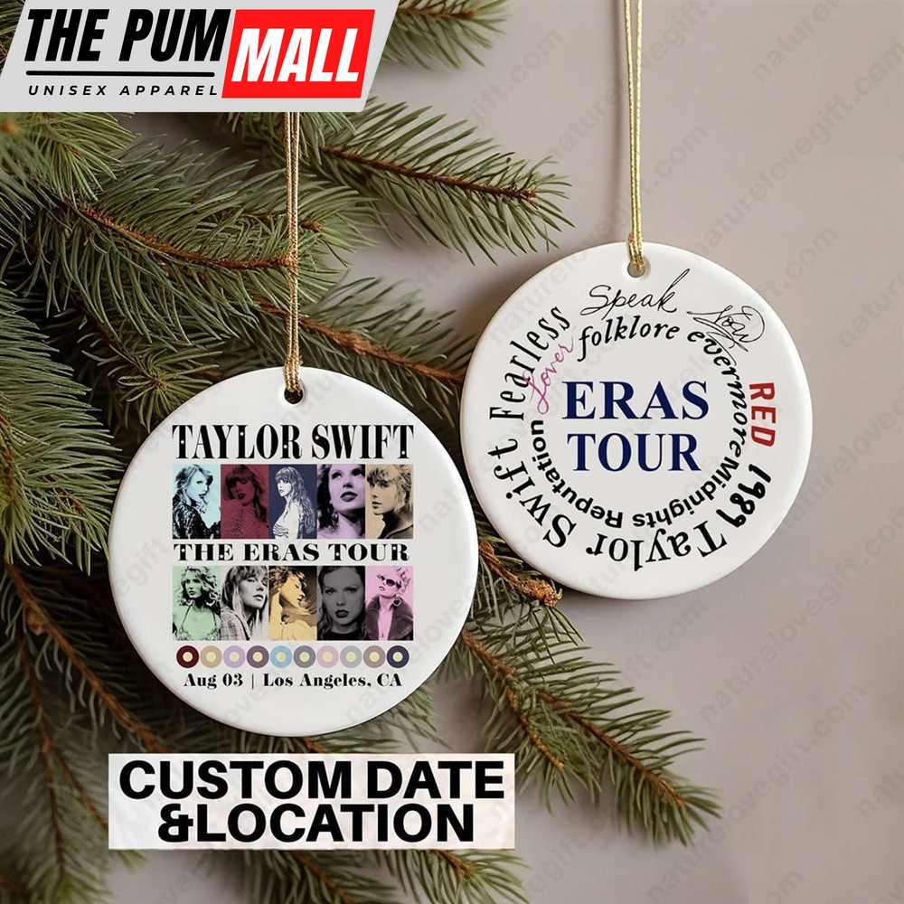 Personalized Eras Tour Taylor Swift Ceramic Ornament Gift for Fans Limited Edition
