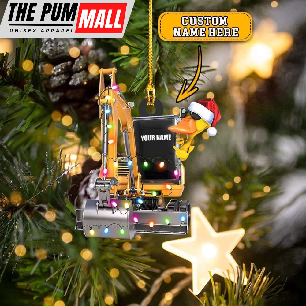 Personalized Excavator Christmas Ornament 2023 Excavator Christmas Tree Ornament Limited Edition
