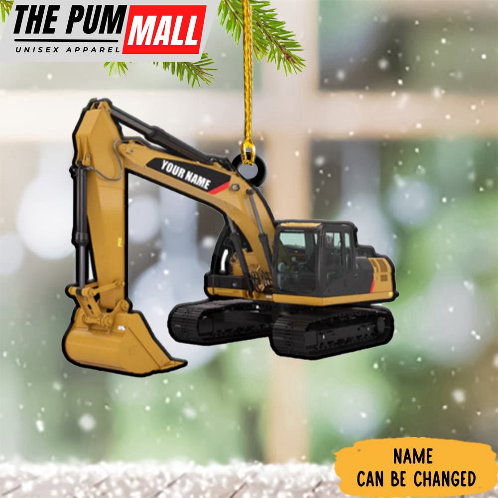 Personalized Excavator Ornament Excavator Christmas Tree Ornament Decoration Gifts Limited Edition