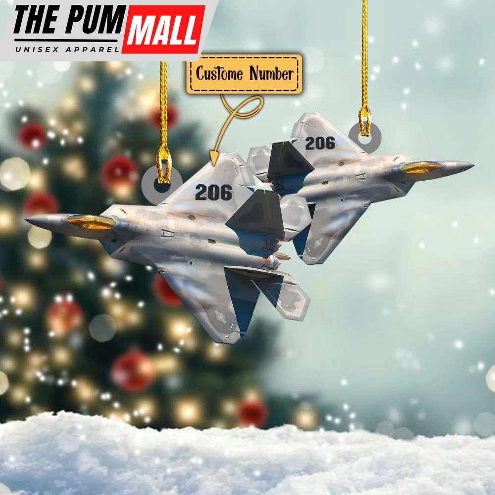 Personalized F-22 Raptor Ornament Fighter Jet Christmas Ornament Xmas Tree Decorations Limited Edition