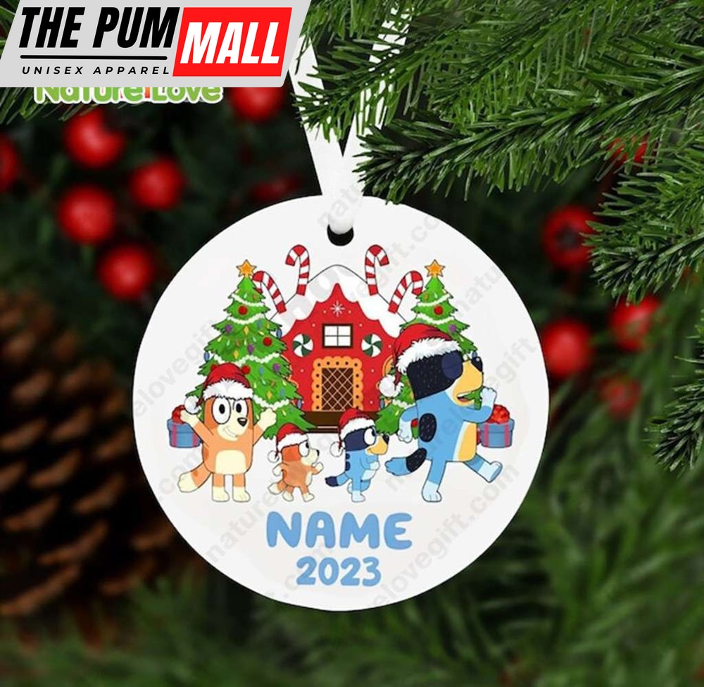 Personalized Family Bluey Christmas Ornament with Name Xmas Tree Decoration Limited Edition