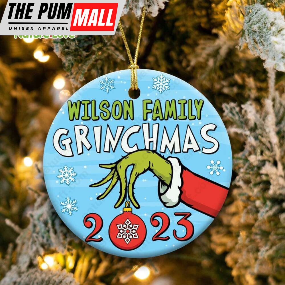 Personalized Family Name Grinchmas Grinch Ornament Christmas 2023 Limited Edition