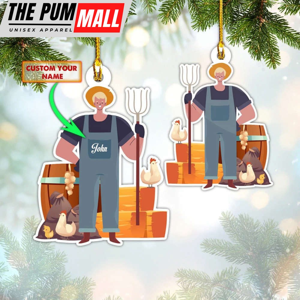 Personalized Farmer Christmas Ornament Farmers Xmas Tree Decorations Gift Limited Edition