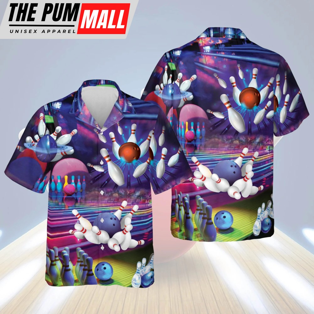 Personalized Funny Bowling Hawaiian Shirts for Men – Custom Names Unique Style