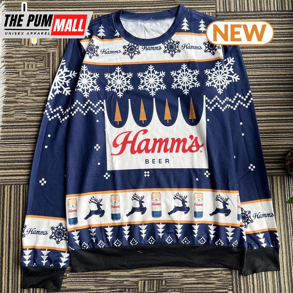Personalized Funny Hamm_s Beer Ugly Christmas Sweater Shirt, Sweatshirt