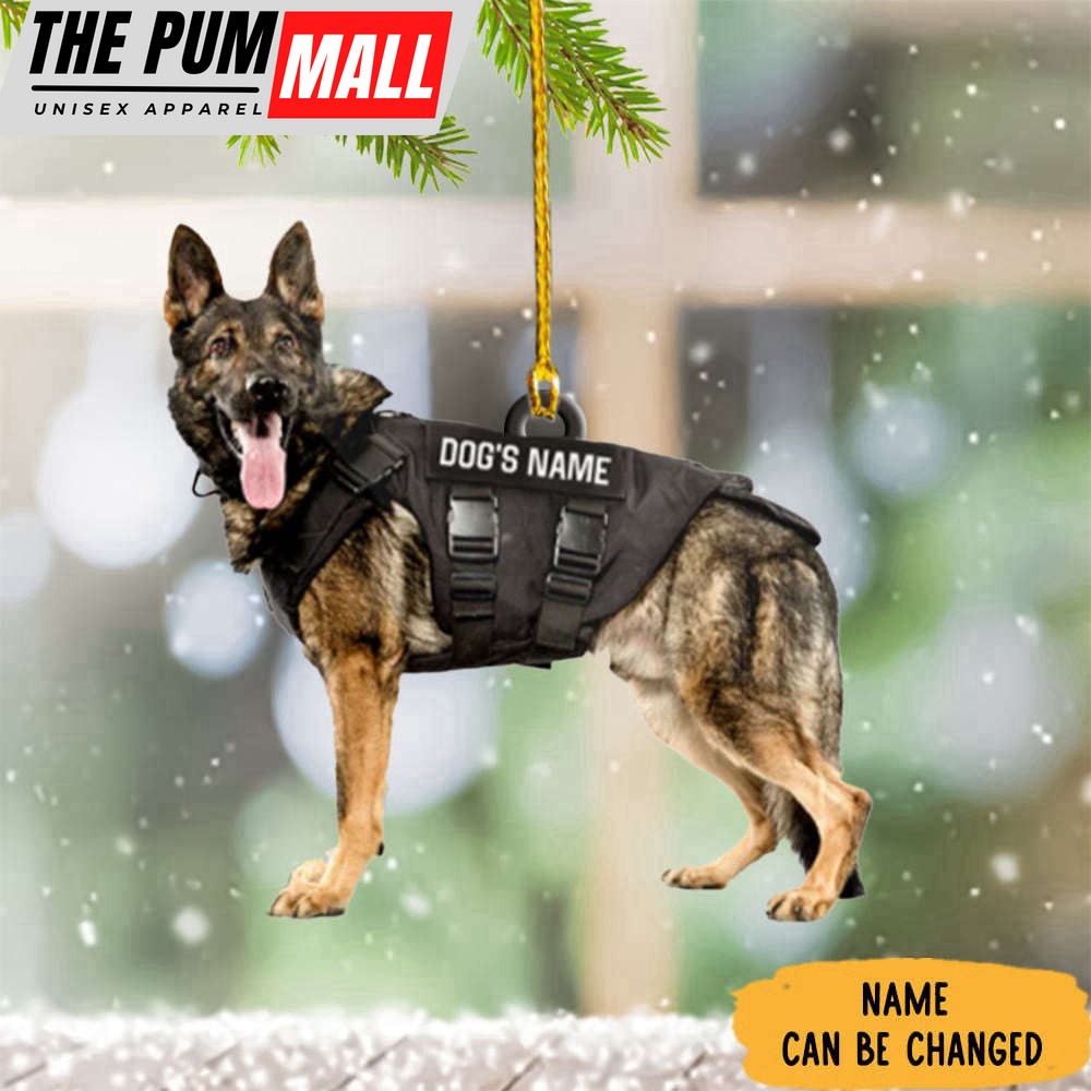 Personalized German Shepherd Ornament Police K9 Christmas Ornament 2023 Limited Edition