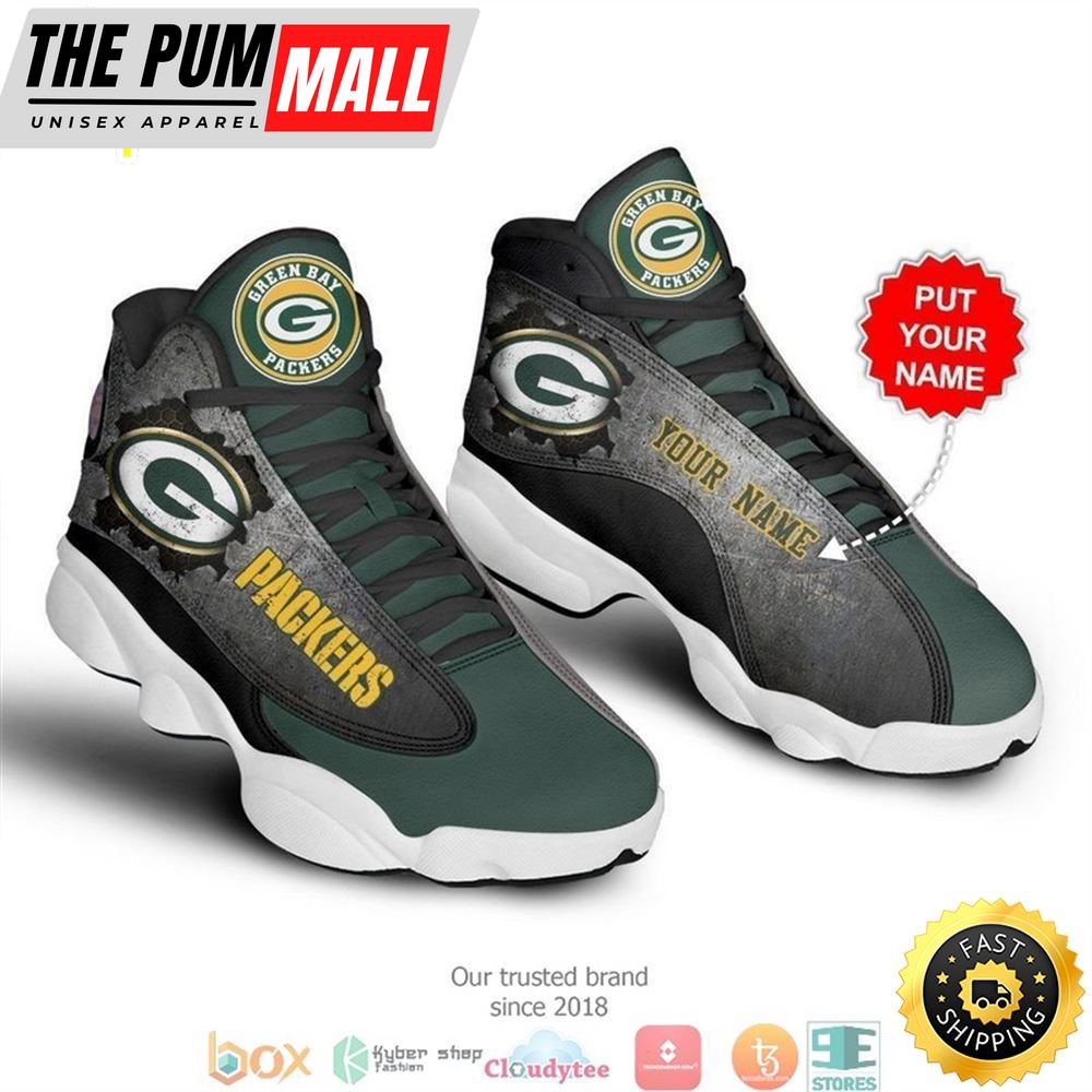Personalized Green Bay Packers Nfl Football Air Jd 13 Sneaker Shoes