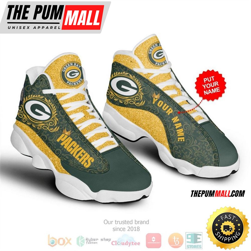 Personalized Green Bay Packers Nfl Football Custom Air Jd 13 Shoes