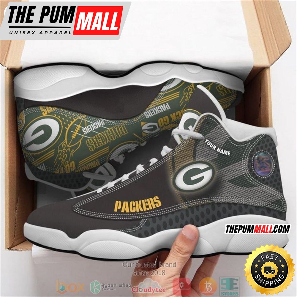 Personalized Green Bay Packers Nfl Team 6 Air Jd 13 Sneaker Shoes